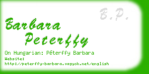 barbara peterffy business card