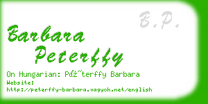 barbara peterffy business card